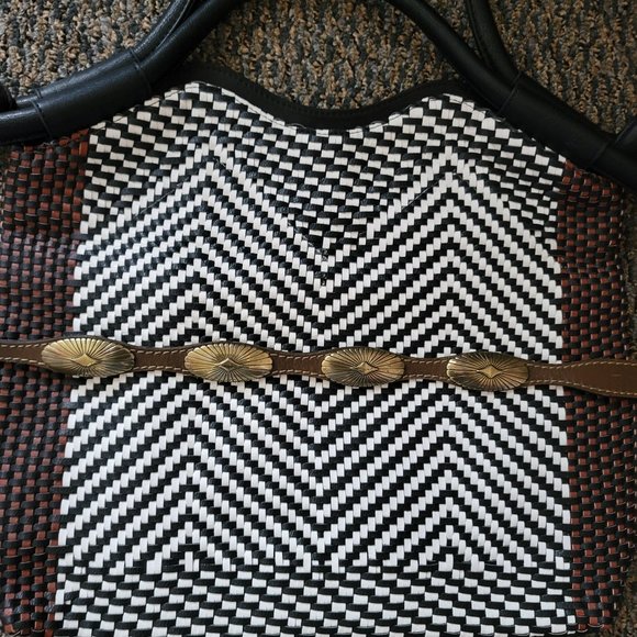 Stunning Antique Vintage Brass Concho Belt Size Small - Picture 3 of 16